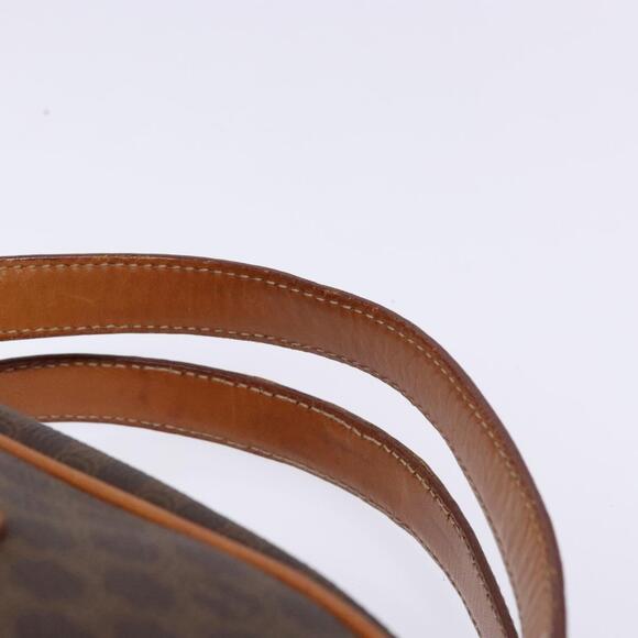 CELINE Macadam Canvas Hand Bag Pvc Leather Brown Gold - Picture 8 of 12